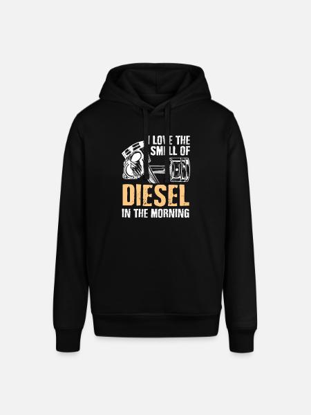 I love the smell of diesel in the morning - Stanley/Stella SOUNDER Unisex Hoodie - black
