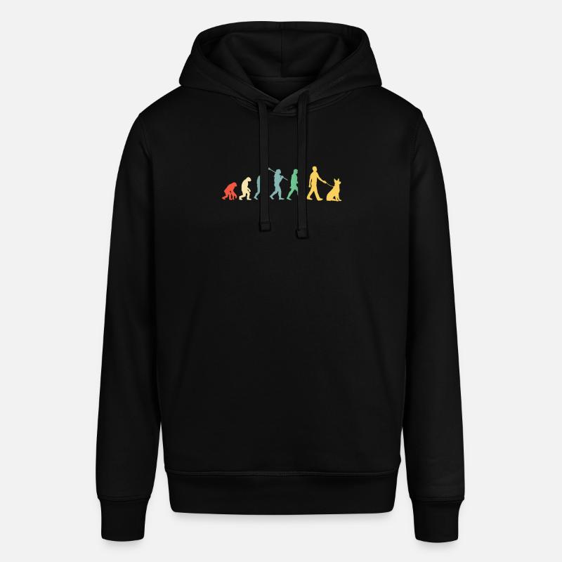 German Shepherd Evolution Retro Design - Stanley/Stella SOUNDER Unisex Hoodie - black