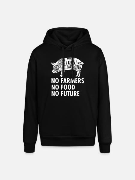 Ingen landmænd Ingen mad Ingen fremtid - landmand - Stanley/Stella SOUNDER unisex hoodie - sort