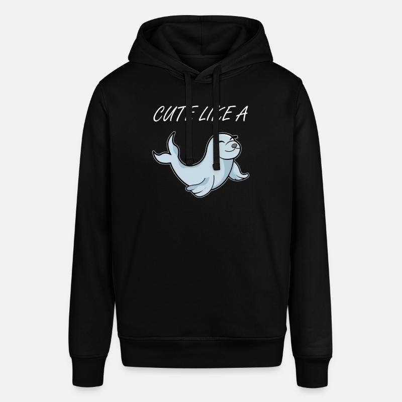 Phoque mignon, phoque commun - Sweat à capuche SOUNDER Stanley/Stella Unisexe - noir