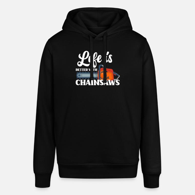 Chainsaws lover gift idea - Stanley/Stella SOUNDER Unisex Hoodie - black
