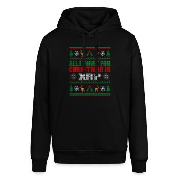 Christmas XRP investor - Stanley/Stella SOUNDER Unisex Hoodie - black - Front - Alina (178cm) & Michal (187cm)