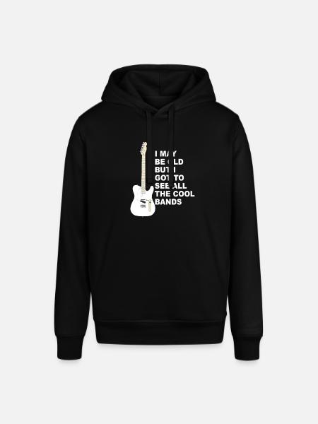 I może być stary, ale muszę zobaczyć wszystkie fajne zespoły - Bluza z kapturem typu unisex Stanley/Stella SOUNDER - czarny