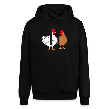 Poulets poules poulets - Sweat à capuche SOUNDER Stanley/Stella Unisexe - noir - Devant - Alina (178cm) & Michal (187cm)