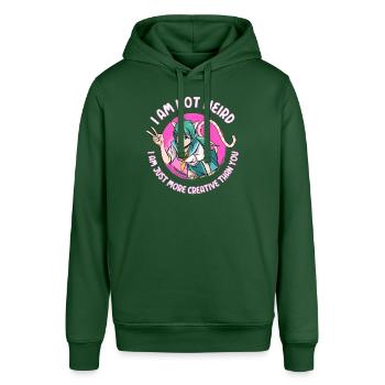 Anime girl gift - Stanley/Stella SOUNDER Unisex Hoodie - bottle green - Front - Alina (178cm) & Michal (187cm)