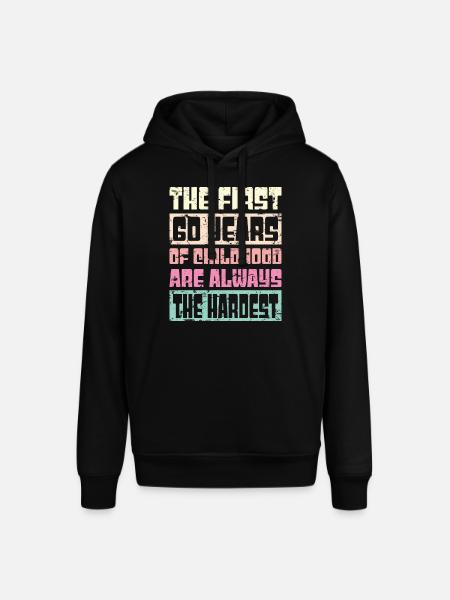 60th Birthday Funny Saying Gift Age 60 Men & Women - Stanley/Stella SOUNDER Unisex Hoodie - black