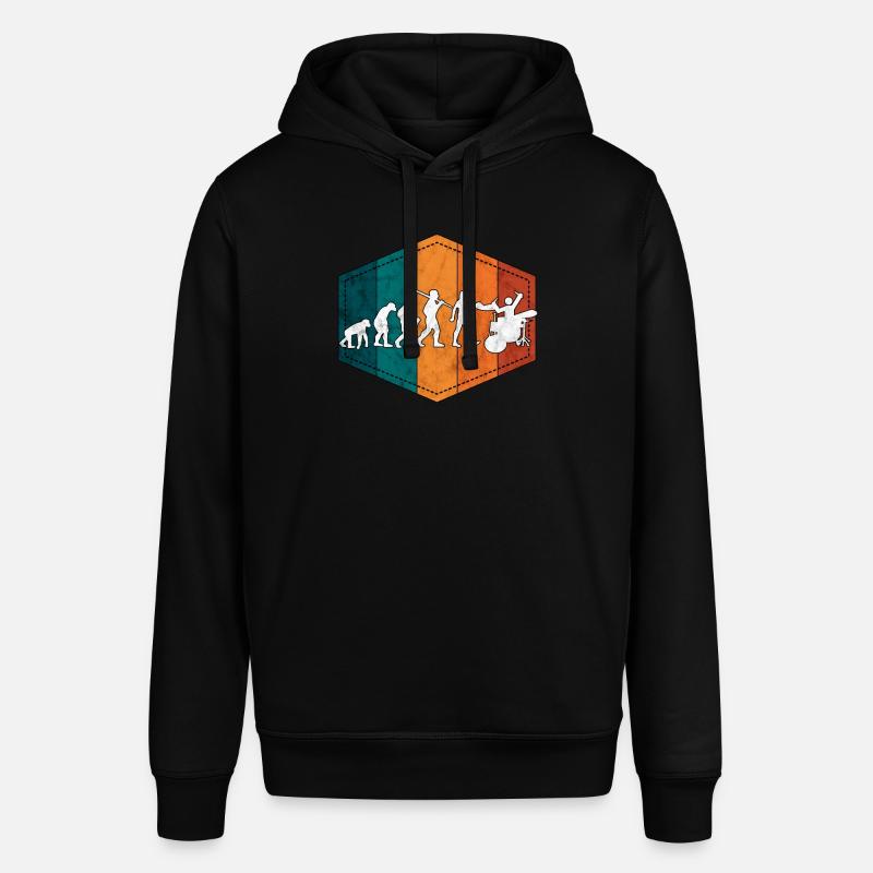 Drums evolution drummer retro - Stanley/Stella SOUNDER Unisex Hoodie - black