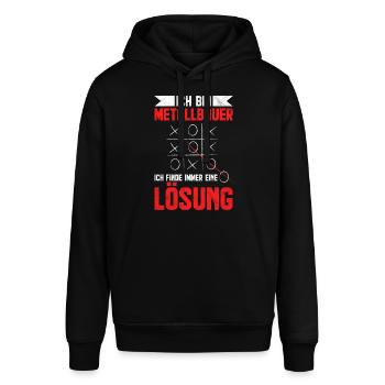 Metallbauer Metaller Metallbau Handwerker Geschenk - Stanley/Stella Unisex Hoodie SOUNDER - Schwarz - Vorne - Alina (178cm) & Michal (187cm)