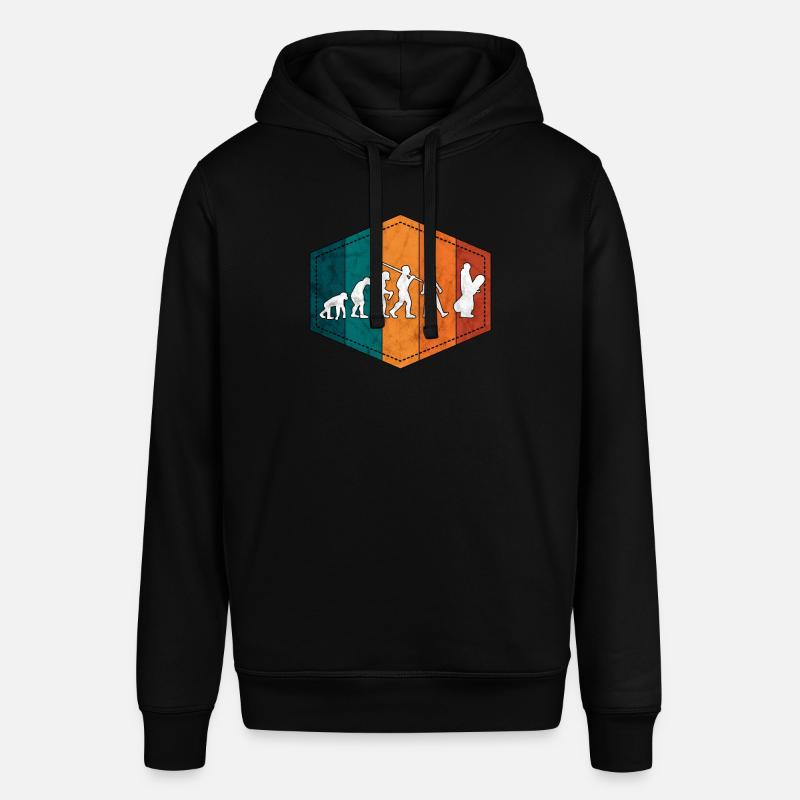 Snowboarder Evolution Snowboard retro - Stanley/Stella Unisex Hoodie SOUNDER - Schwarz
