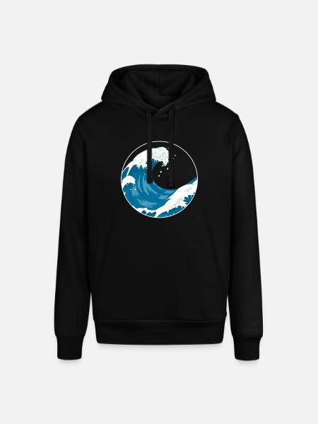 The Great Wave Before Kanagawa Hokusai Gift - Stanley/Stella SOUNDER Unisex Hoodie - black