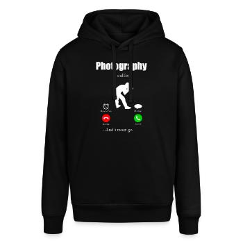 Fotograf Kamera Spiegelreflex Objektiv Foto Camera - Stanley/Stella Unisex Hoodie SOUNDER - Schwarz - Vorne - Alina (178cm) & Michal (187cm)