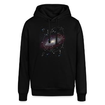 Astronomie - Stanley/Stella Unisex Hoodie SOUNDER - Schwarz - Vorne - Alina (178cm) & Michal (187cm)