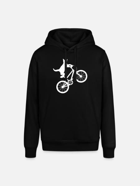 Gatto cavalca bicicletta divertente cat biker regalo - Felpa con cappuccio unisex SOUNDER di Stanley/Stella - nero