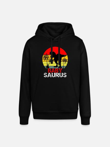Babysaurus T Rex Dinosaur - Stanley/Stella SOUNDER Unisex Hoodie - black