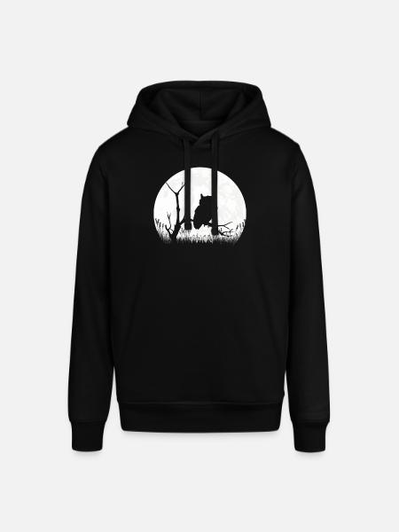 Eule Mond Schlafshirt Geschenk - Stanley/Stella Unisex Hoodie SOUNDER - Schwarz