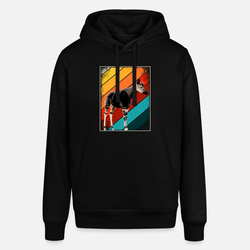 Okapi Retro Geschenk - Stanley/Stella Unisex Hoodie SOUNDER - Schwarz