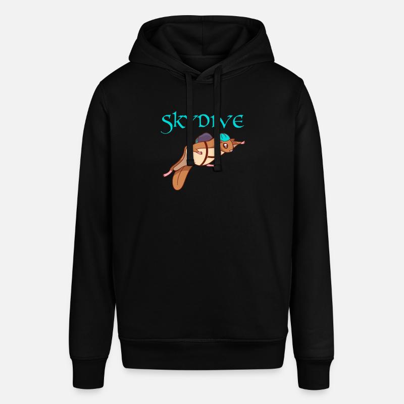 Wingsuit Skydive Eichhörnchen Fallschirmspringer - Stanley/Stella Unisex Hoodie SOUNDER - Schwarz
