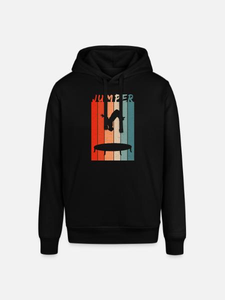 Jumper Trampoline Gymnastics Retro - Stanley/Stella SOUNDER Unisex Hoodie - black