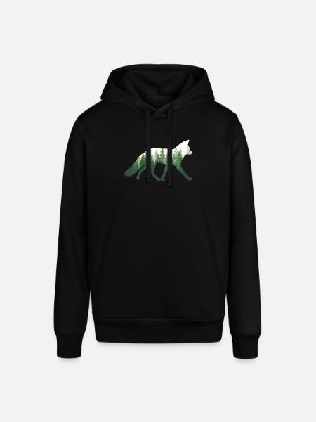 Fox Nature Forest - Stanley/Stella SOUNDER Unisex Hoodie - black
