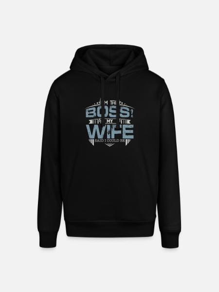 My boss my wife - Stanley/Stella SOUNDER Unisex Hoodie - black