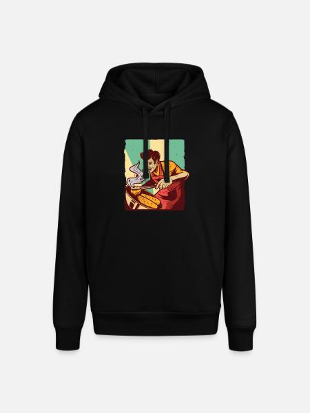 Cricket Man Grills BBQ - Stanley/Stella SOUNDER Unisex Hoodie - black
