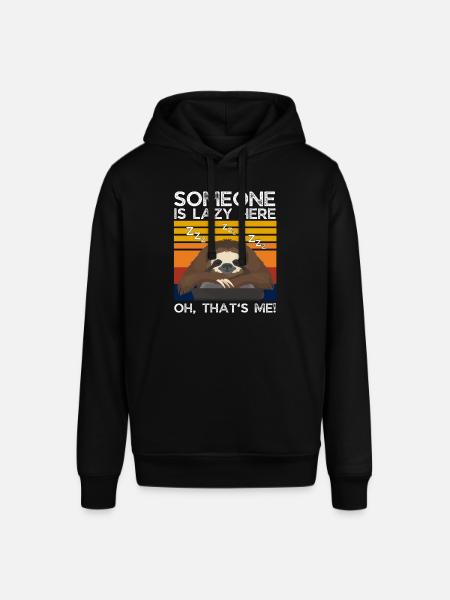 Sloth Lazy Funny Saying Gift - Stanley/Stella SOUNDER Unisex Hoodie - black