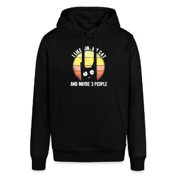Gin - Gin Cocktail Gin Trinker Geschenk Shirt - Stanley/Stella Unisex Hoodie SOUNDER - Schwarz - Vorne - Alina (178cm) & Michal (187cm)