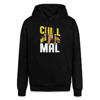 Chill mal Faultier - Stanley/Stella Unisex Hoodie SOUNDER - Schwarz - Vorne - Alina (178cm) & Michal (187cm)