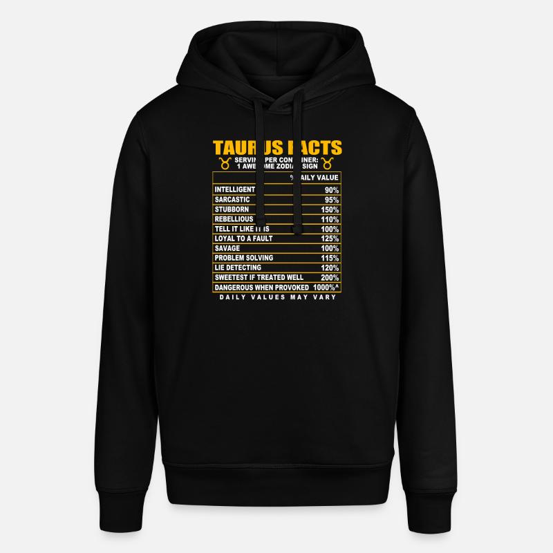 Taureau Signe du zodiaque - Sweat à capuche SOUNDER Stanley/Stella Unisexe - noir