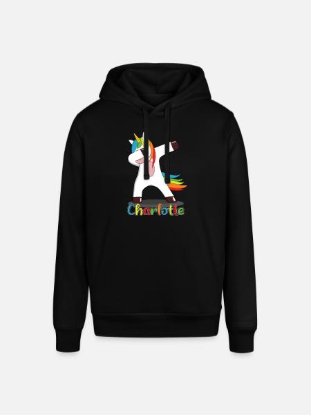 Charlotte Name First Name Name Unicorn Gift - Stanley/Stella SOUNDER Unisex Hoodie - black