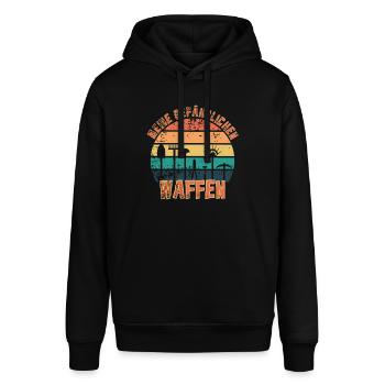 Meine Gefährlichen Waffen Gärtner Gartengeräte - Stanley/Stella Unisex Hoodie SOUNDER - Schwarz - Vorne - Alina (178cm) & Michal (187cm)