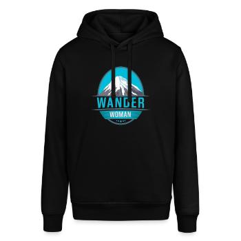 Wander Woman Wandern - Stanley/Stella Unisex Hoodie SOUNDER - Schwarz - Vorne - Alina (178cm) & Michal (187cm)