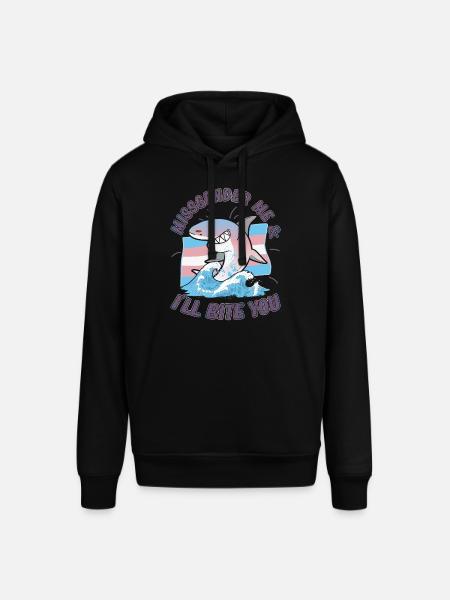 Transgender Genderqueer Shark Shark - Stanley/Stella SOUNDER Unisex Hoodie - black