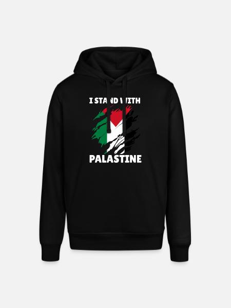 Palestinian Flag I Stand With Palestine - Stanley/Stella SOUNDER Unisex Hoodie - black