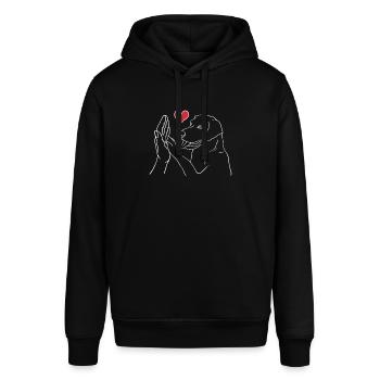 Labrador Hundeliebe Hundebesitzer Geschenk - Stanley/Stella Unisex Hoodie SOUNDER - Schwarz - Vorne - Alina (178cm) & Michal (187cm)