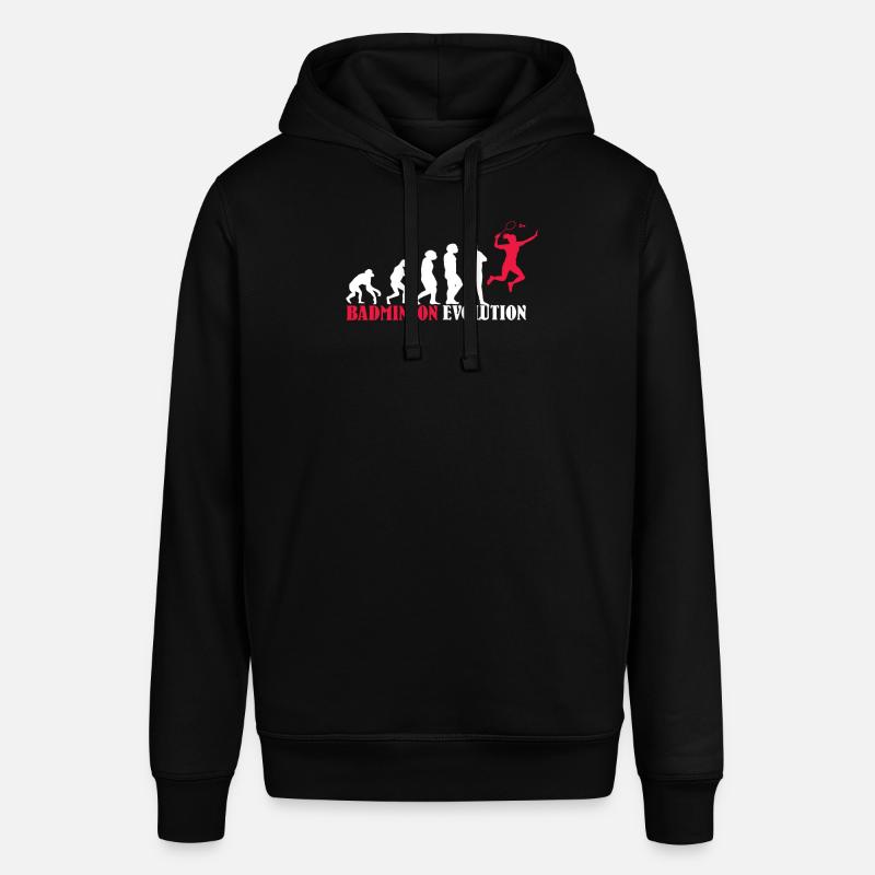 Badminton Evolution Design als Geschenk - Stanley/Stella SOUNDER Unisex Hoodie - black