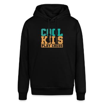 Schach Cool Kids Play Chess - Stanley/Stella Unisex Hoodie SOUNDER - Schwarz - Vorne - Alina (178cm) & Michal (187cm)