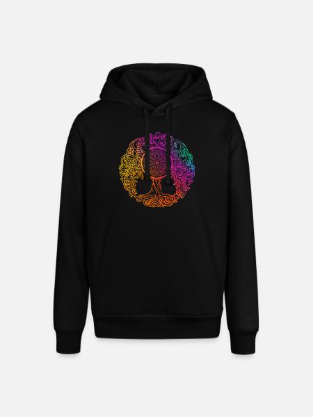 Mandala Tree of Life - Stanley/Stella SOUNDER Unisex Hoodie - black