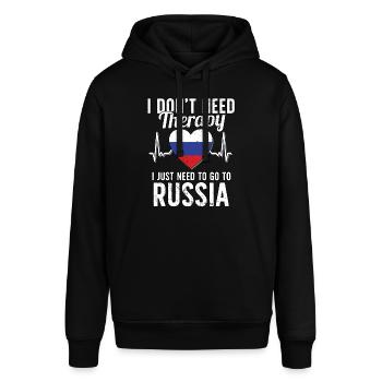 Russia flag I Russian Souvenirs - Sweat à capuche SOUNDER Stanley/Stella Unisexe - noir - Devant - Alina (178cm) & Michal (187cm)