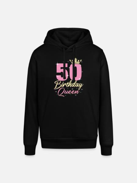 Verjaardag Koningin 50e verjaardag - Stanley/Stella Uniseks biologische hoodie SOUNDER - zwart