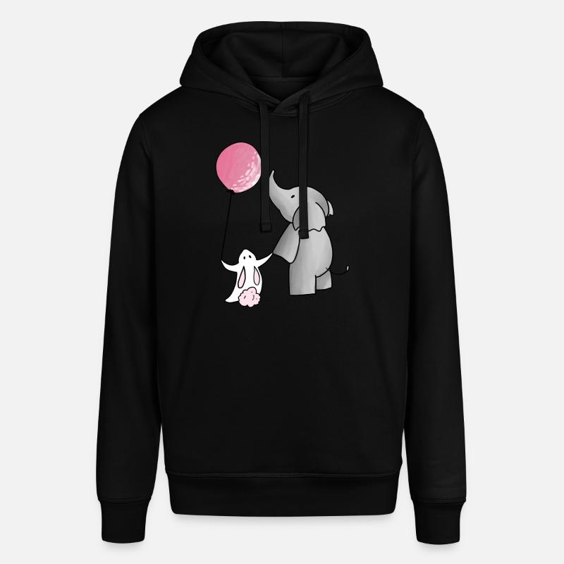 Éléphant avec lapin - Sweat à capuche SOUNDER Stanley/Stella Unisexe - noir