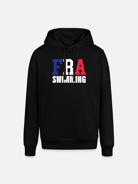 Swimming - FRA French Flag & Swimmers - - Stanley/Stella SOUNDER Unisex Hoodie - black