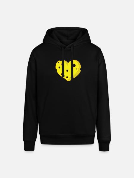 Piece of heart-shaped cheese - Stanley/Stella SOUNDER Unisex Hoodie - black