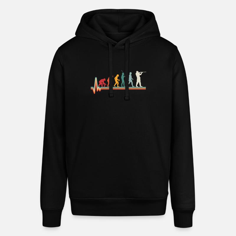 Evolution Herzschlag Jäger Jagd Geschenk - Stanley/Stella Unisex Hoodie SOUNDER - Schwarz