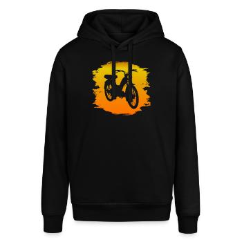 Moped Motorroller Mopedfahrer Sommer Geschenk - Stanley/Stella Unisex Hoodie SOUNDER - Schwarz - Vorne - Alina (178cm) & Michal (187cm)