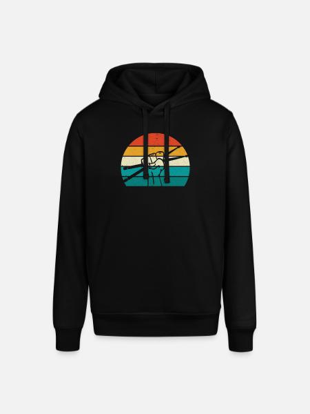Retro Drumsticks Drums Drummer Gift - Stanley/Stella SOUNDER Unisex Hoodie - black
