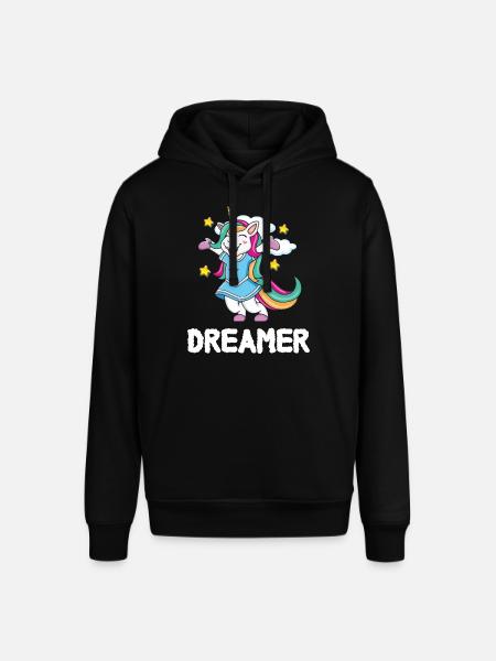 Enhjørning Kids Dream Rainbow Enhjørning - Stanley/Stella SOUNDER unisex hoodie - sort