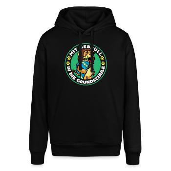 Schulkind Einschulung Löwe - Stanley/Stella Unisex Hoodie SOUNDER - Schwarz - Vorne - Alina (178cm) & Michal (187cm)