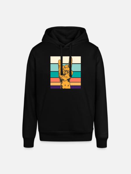 Rocker Handzeichen Symbol Rock - Sweat à capuche SOUNDER Stanley/Stella Unisexe - noir