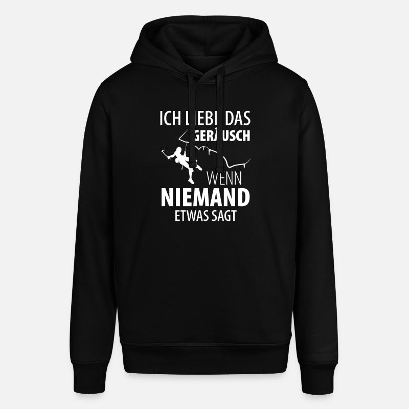 Eisklettern Eiskletterer Eispickel - Stanley/Stella Unisex Hoodie SOUNDER - Schwarz